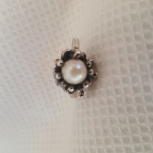 Sterling silver white pearl ring artisan made unique